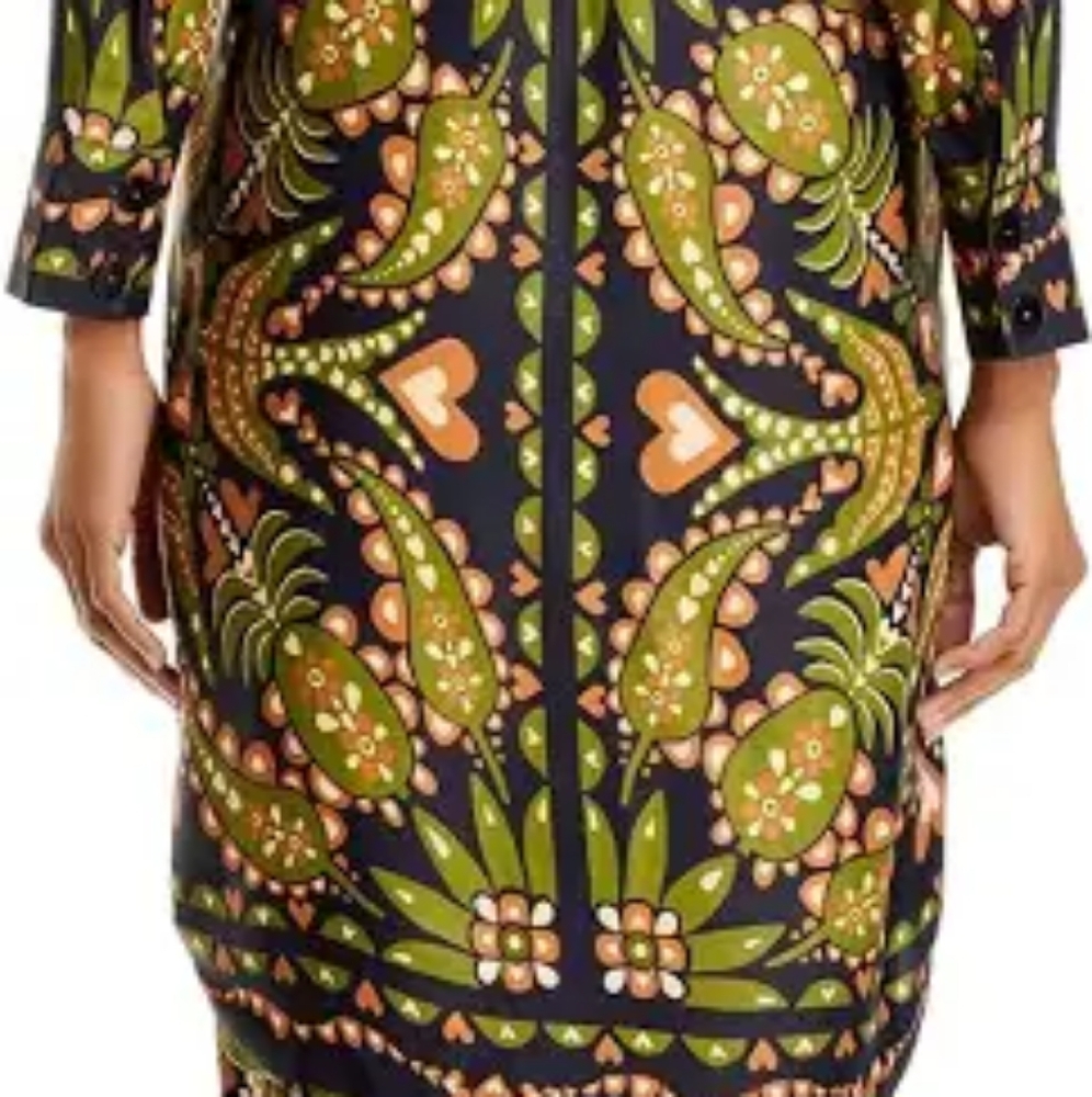 FARM Rio Vibrant Green and Orange Wide Leg Jumpsuit
